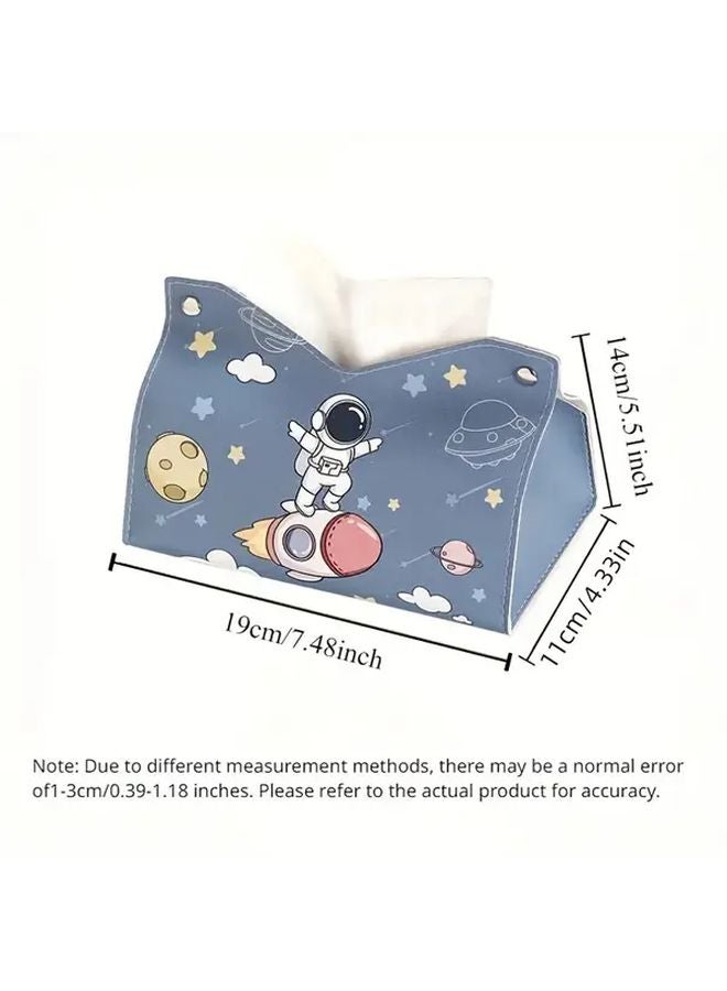 Light Blue Astronaut Tissue Box Holder Space Theme Decor For Home And Restaurant - Image 1